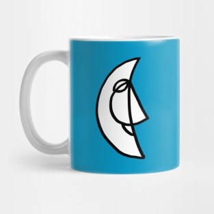 Smiling Moon on Blue Mug